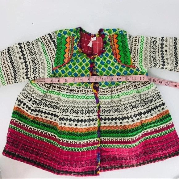 Quilted Cotton made in India embroidered Matelasse jacket - Picture 6 of 7